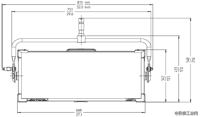 阿莱ARRI SkyPanel S60-C LED柔光灯(蓝/银, Edison插座)# L0.0007063