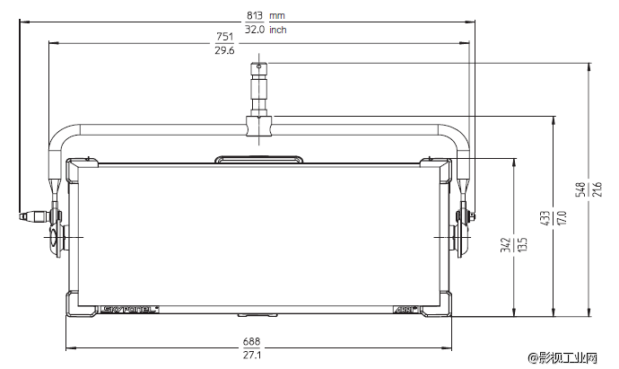 阿莱ARRI SkyPanel S60-RP远程荧光LED柔光灯 (蓝/银, Edison插座)# L0.0007068