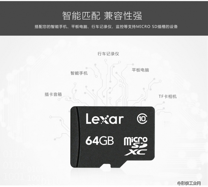 雷克沙Lexar 64G C10 TF卡