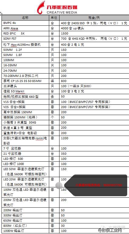 南京六策影视器材租赁摇臂轨道摄像机单反镜头灯光