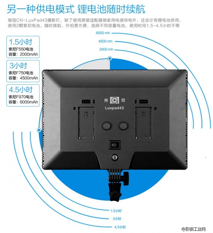 南冠CN-Luxpad43 LED摄影灯