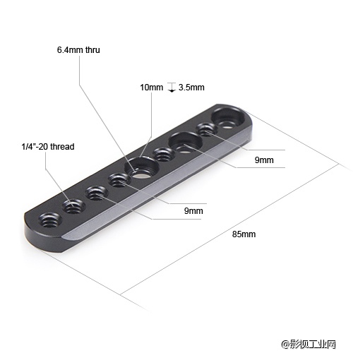 斯莫格SmallRig 1/4螺丝滑槽条小云台连接单反相机监视器支架通用 1437