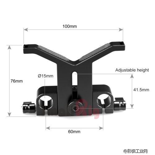 斯莫格SmallRig 15mm孔橡胶垫Y型长镜头支架 1087