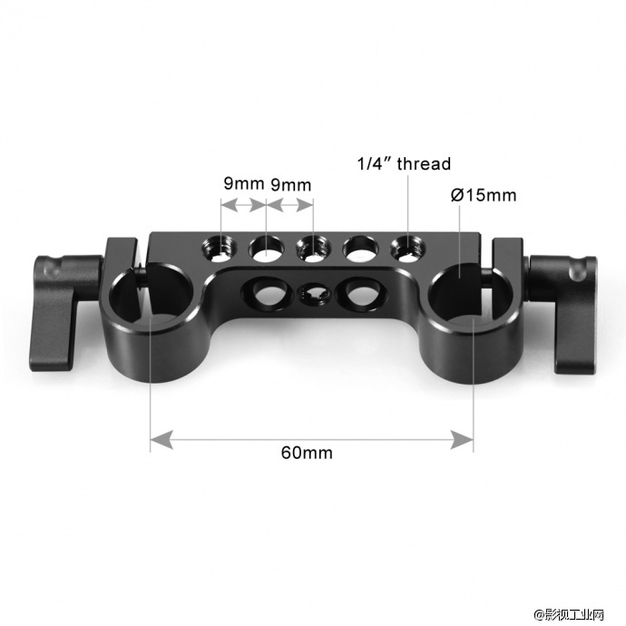 斯莫格SmallRig 15mm双孔径导轨连接器 942