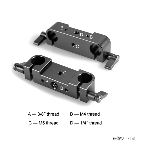 斯莫格SmallRig 15mm双孔平行单反管夹 840