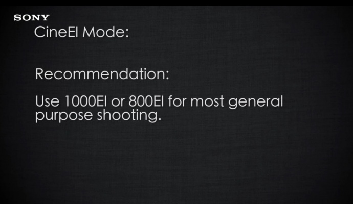 浅析Sony FS7 Cine EI模式