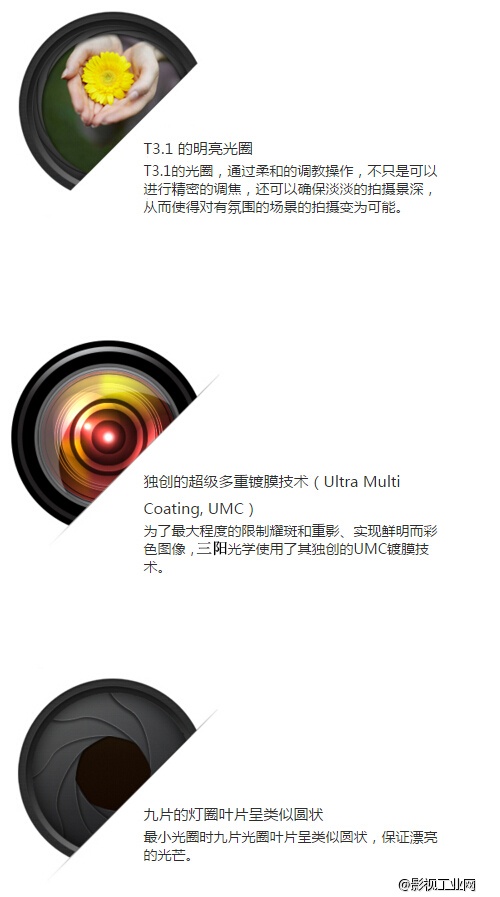 韩国Samyang 三阳 100mm T3.1 电影镜头 佳能口