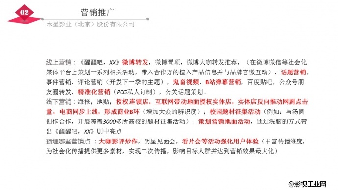 《醒醒吧，XX》招商计划