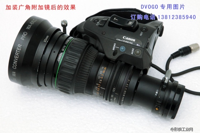 出一只广播级高清标头+广角附加镜 ！特别超值！CANON KJ16X7.7B+美国广角附加镜