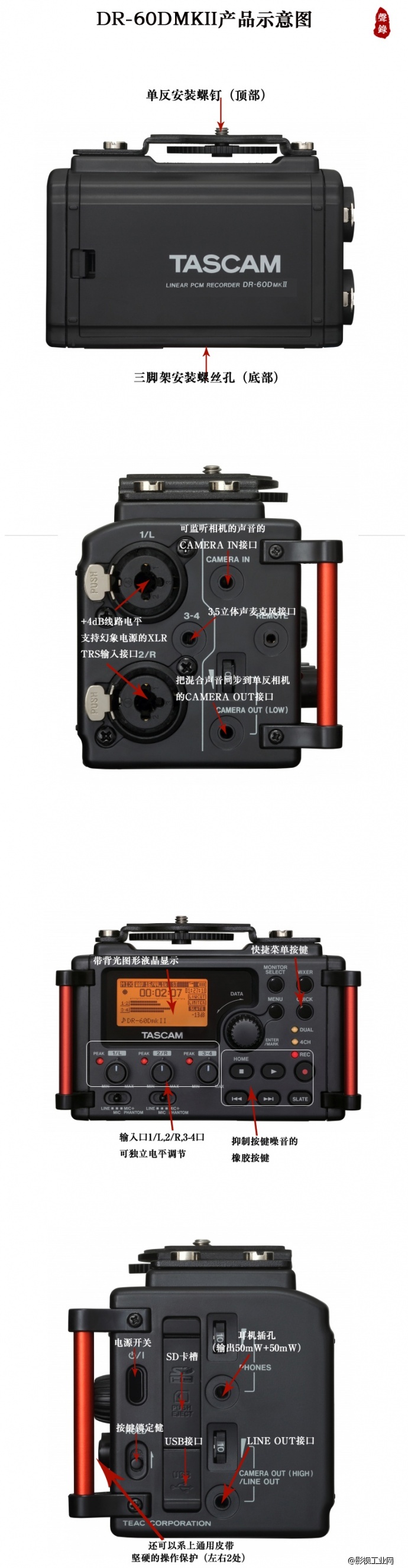 Tascam　DR-60DmkII 第二代单反专用录音机