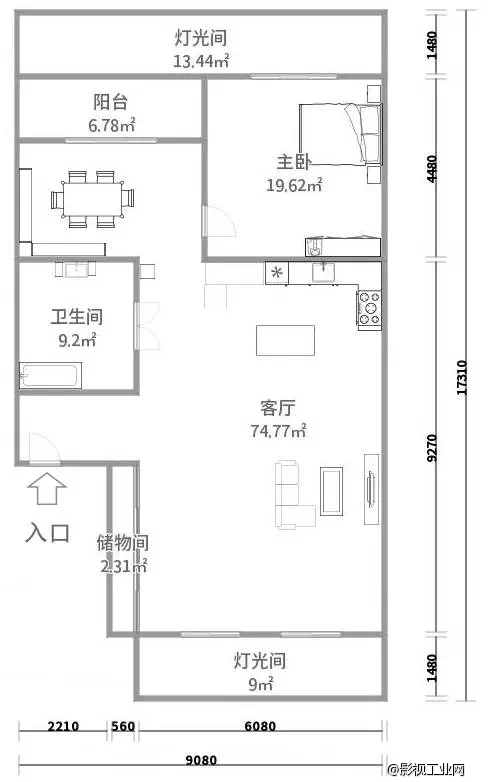 亿动力数字影视基地影棚　　102号实景棚—舒适田园风格