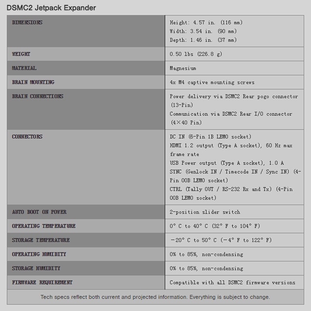 RED DSMC2 JETPACK EXPANDER