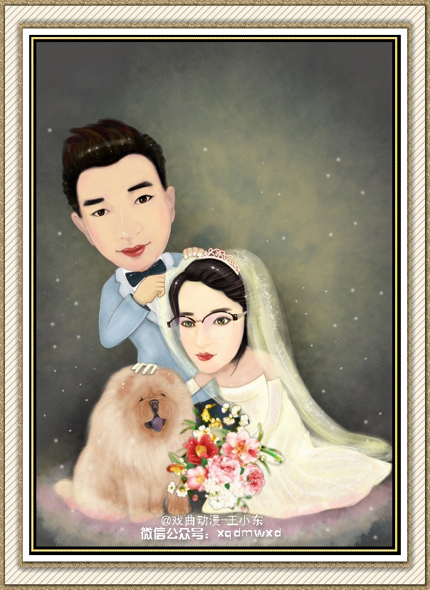 唯美插画婚纱照 唯美插画婚纱照