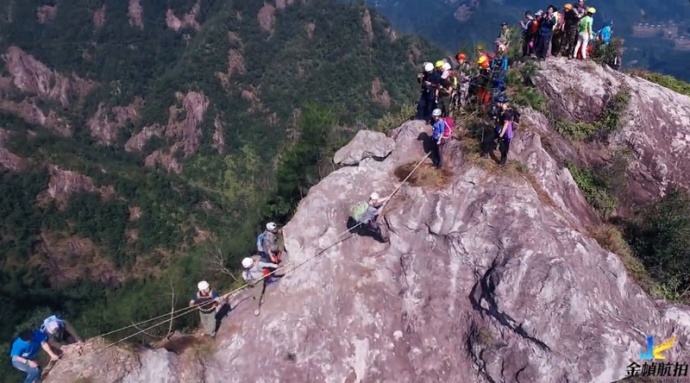 徒步穿越永嘉十二峰航拍精彩瞬间