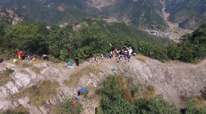 徒步穿越永嘉十二峰航拍精彩瞬间