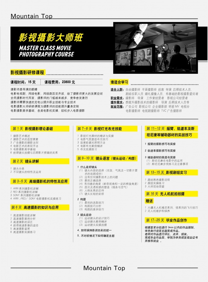 巅峰汇影视培训招生 巅峰汇影视培训招生