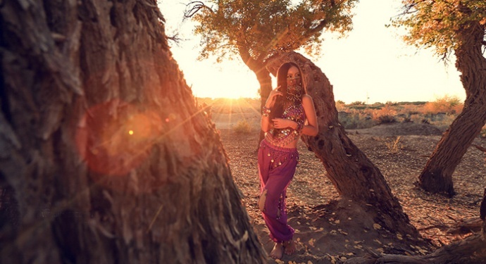 ​游学院额济纳胡杨沙漠西北深秋风光摄影