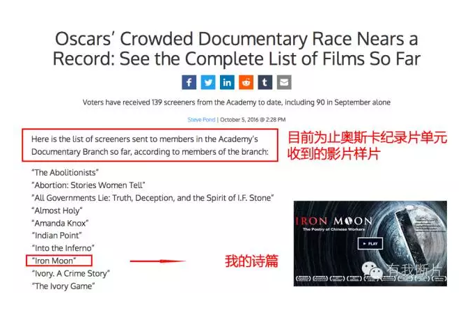中国有部纪录片要去冲奥斯卡，花多少钱能捧回小金人？