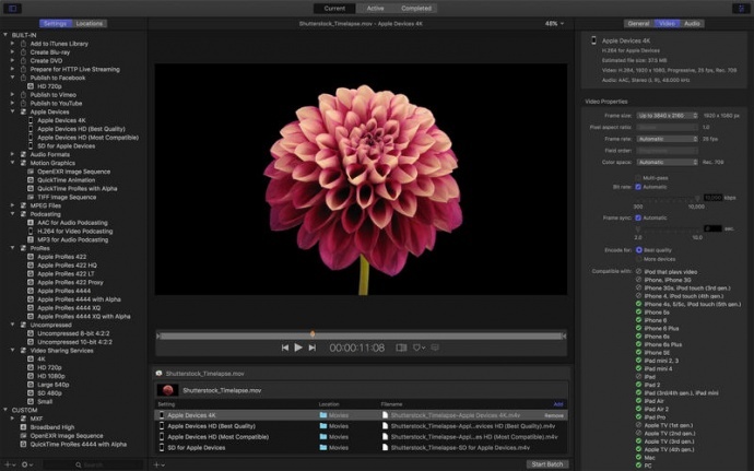 Final Cut Pro X 10.3 更新说明