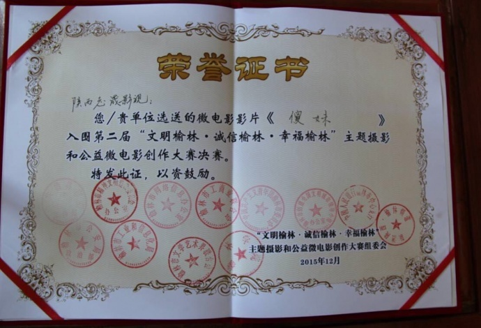 微电影《傻妹》于2014年在大陆发行 (荣获入围作品）