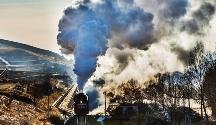 游摄浓冬·游学院坝上蒸汽火车冬捕银驼节