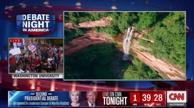 美国大选直播惊现斯凯威航拍画面, 全美国人民都看到我们航拍了