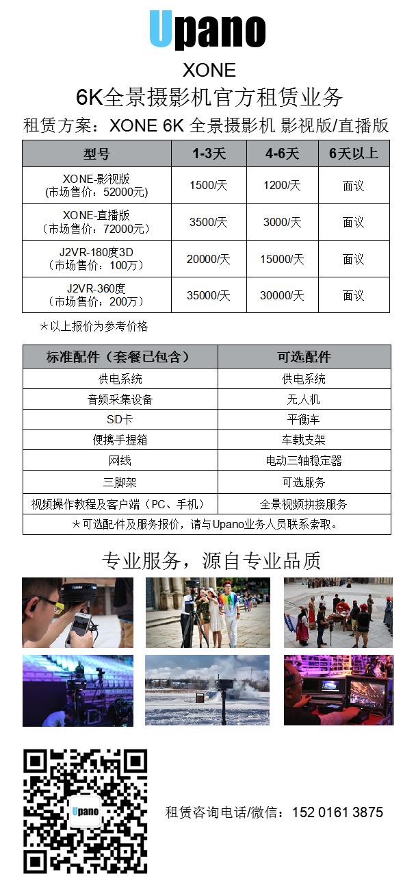 全景摄影机丨Upano XONE丨极图科技丨全景租赁