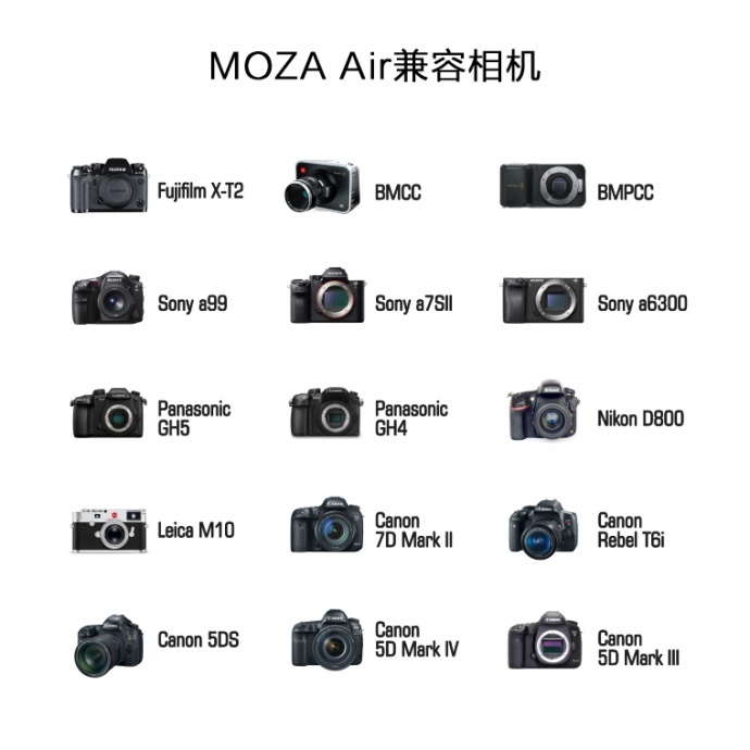 新款上市 魔爪MOZA AIR三轴稳定器 5D单反A7微单通用三轴稳拍防抖摄影云台