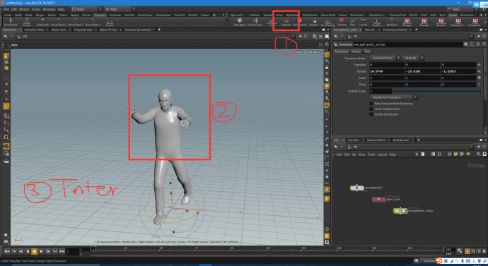 【特效】Houdini 16【创意云】5分钟学会制作丧尸群集动画(一)