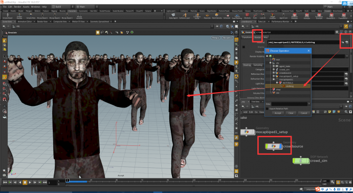 【特效】Houdini 16【创意云】5分钟学会制作丧尸群集动画(一)