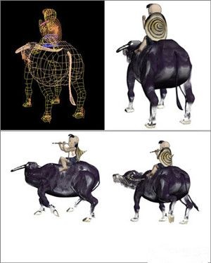 ​如何在3d max 里制作出水墨动画？