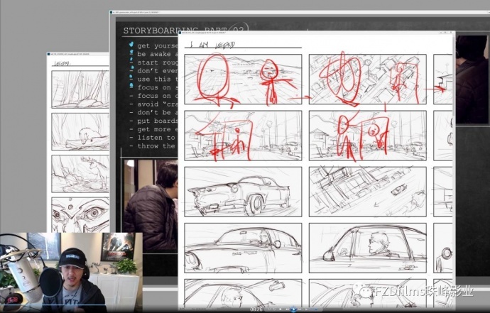 朱峰中文讲授：如何制作故事板（中）：分镜故事板的详细流程和技巧