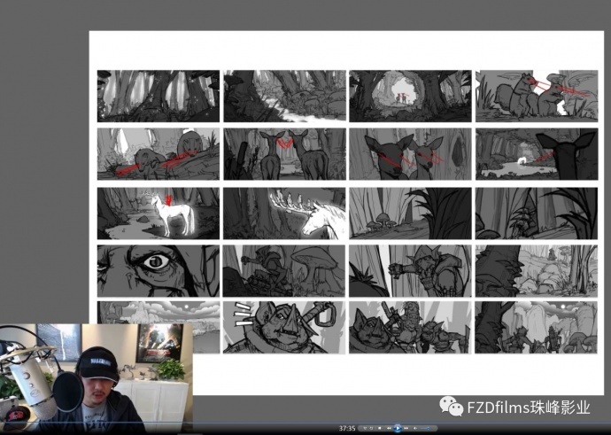朱峰中文讲授：如何制作故事板（中）：分镜故事板的详细流程和技巧
