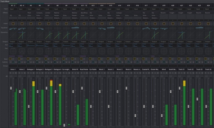 DaVinci Resolve14内置Fairlight--用于影视音频后期的专业工具！