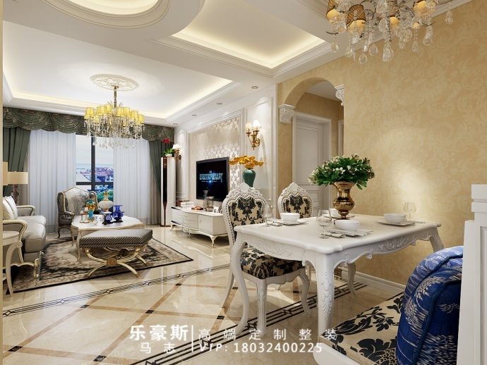 石家庄盛世御城四区119平米简欧风格装修效果图