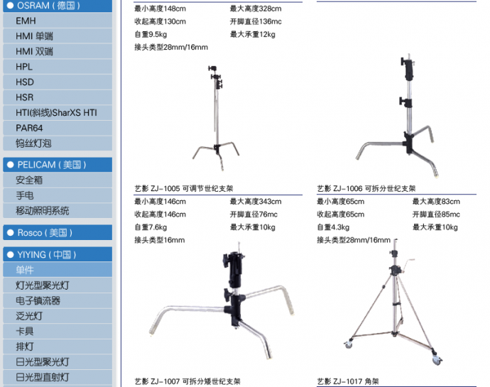 灯架产品介绍