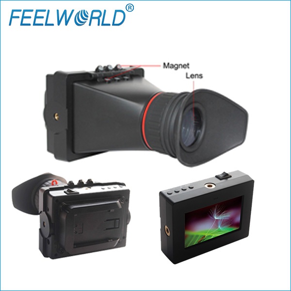 FEELWORLD 富威德E-350 新款EVF电子取景器3.5寸 5d2摄影寻像器 峰值辅助对焦 影视拍摄取景器 厂家直销