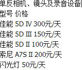 2017年影视器材租赁最新价格！华视风行打破2017年底价！