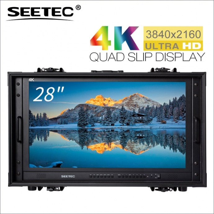 视瑞特SEETEC 28寸箱载式4K 广播级箱载式导演监视 4路HDMI输入 4画面4K显示 4K280-9HSD-CO 厂家直销 一件代发