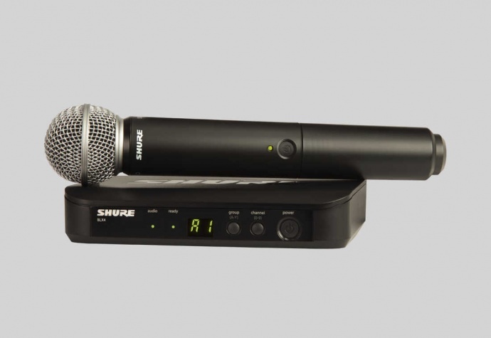 舒尔 SHURE BLX24/SM58 无线手持一拖一话筒配SM58话筒头