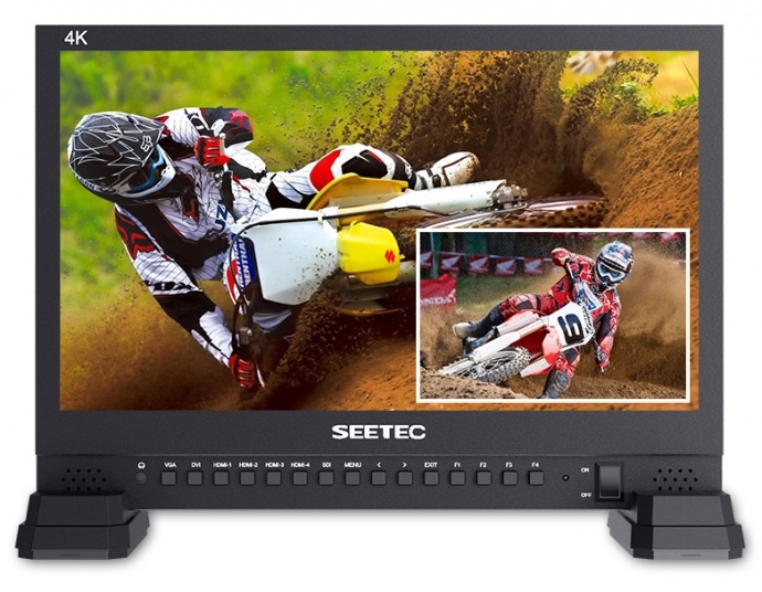 视瑞特SEETEC 15.6寸4K广播级监视器UHD 3840X2160 四路HDMI输入 3G-SDI输入环出 四画面分割显示 4K156-9HSD