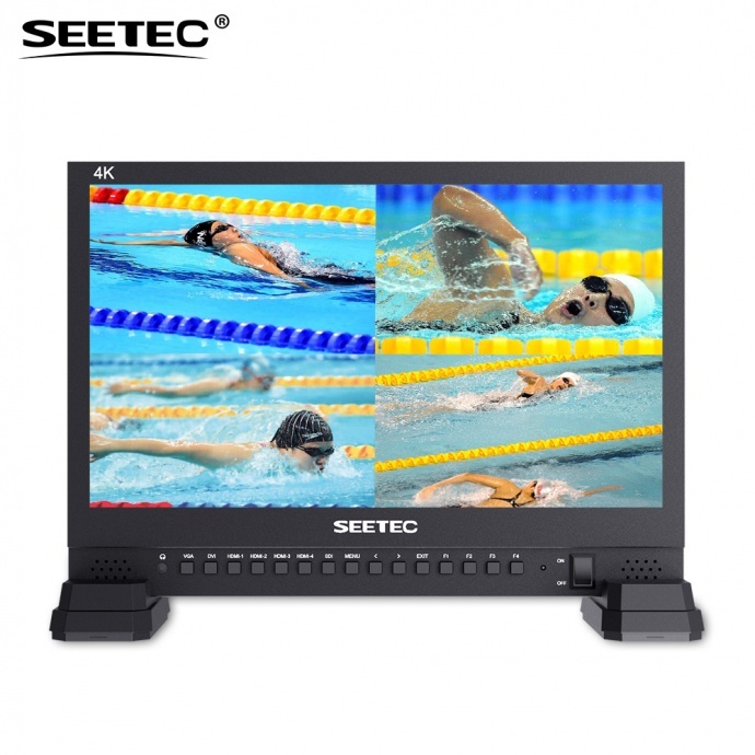 视瑞特SEETEC 15.6寸4K广播级监视器UHD 3840X2160 四路HDMI输入 3G-SDI输入环出 四画面分割显示 4K156-9HSD