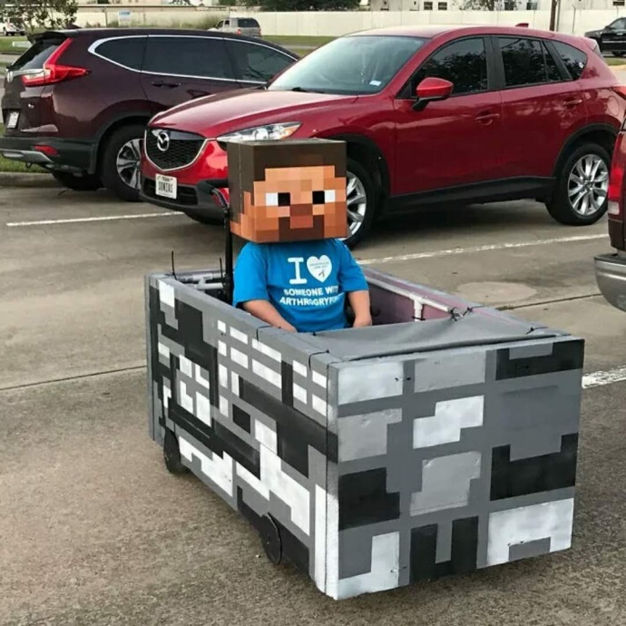 残疾人的万圣节玩法。这种心态值得欣赏，设计也很巧妙