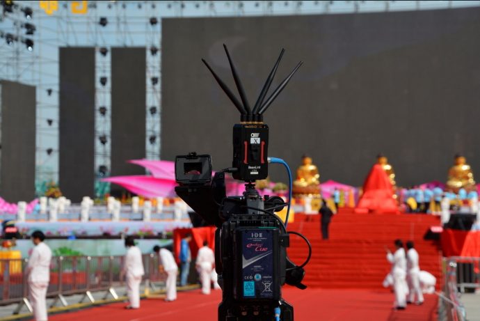 视晶无线“天演”图传系统助力万众普佛供灯祈福大典