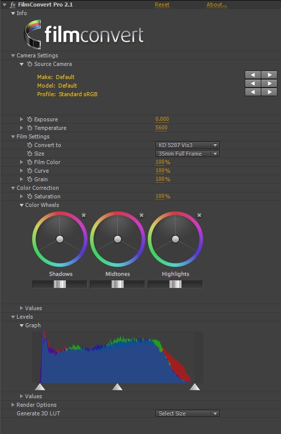 运用After Effects制作FilmConvert胶片预设LUT