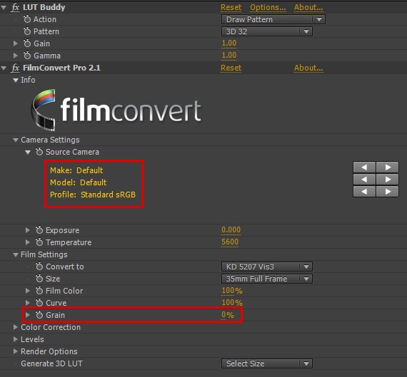 运用After Effects制作FilmConvert胶片预设LUT