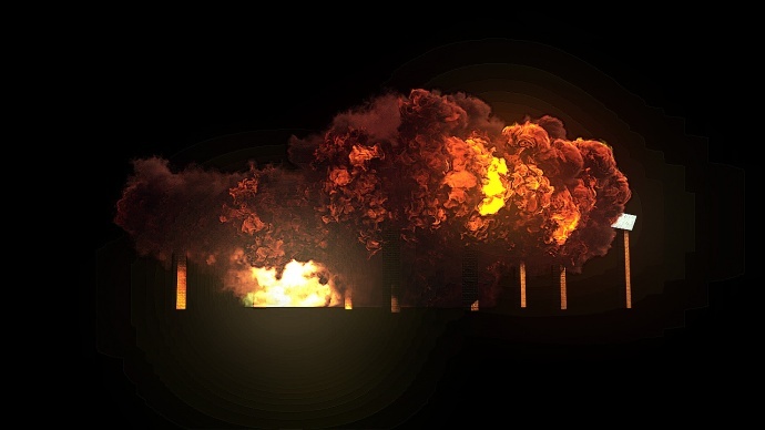 【C4DAE完整教程】 手把手教学-电影中爆炸特效的制作-TFD