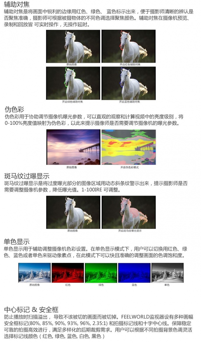 富威德F6监视器 5寸4K显示器 手持稳定器A7S GH4 5D 微单反显示器 索尼摄像机、松下摄像机外接5.7寸监视器