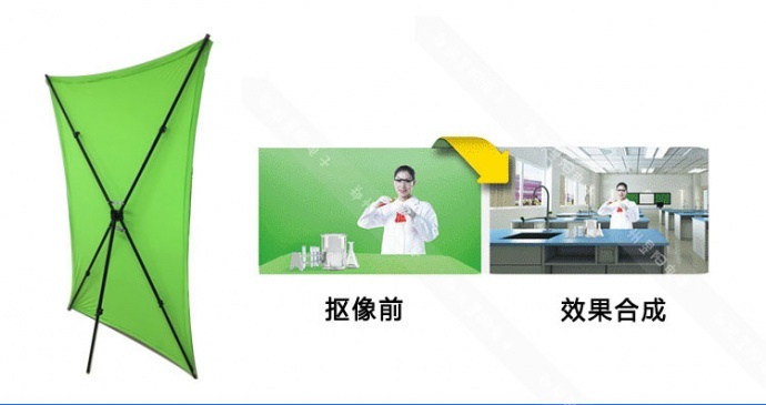 便携录播套装微课慕课X展架半身抠像组合方案