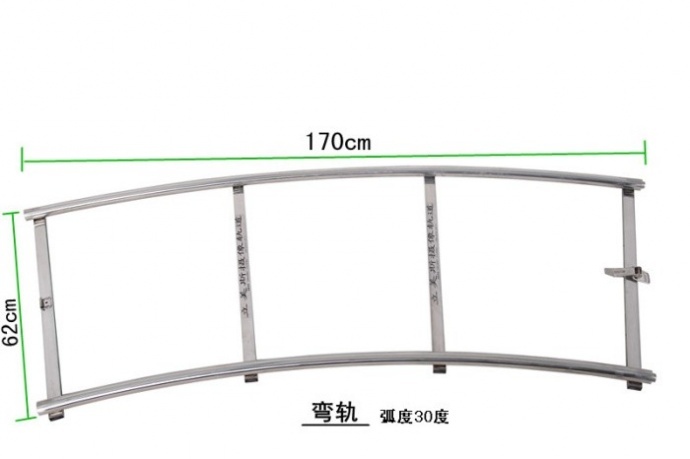 摄像防滑面静音轮轨道车+A型不锈钢轨道滑轨影视滑轨 摇臂轨道
